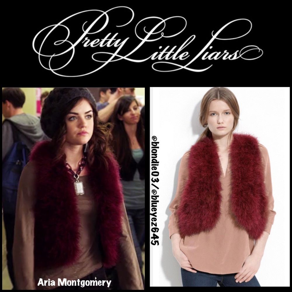 Haute Hippie Marabou Feather Vest Xs/S